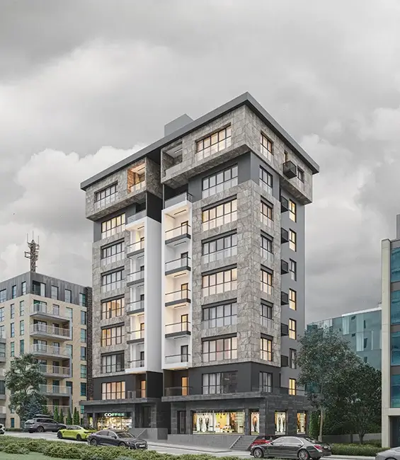 Huzur Apartmanı - Suadiye - 64 Parsel Mimari Ruhsat Projesi - Planac